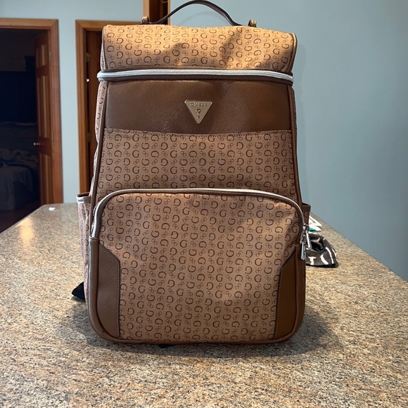 Guess Other - GUESS BRUNSON TRAVEL LARGE BACKPACK BAG MOCHA LOGO AUTHENTIC UNISEX